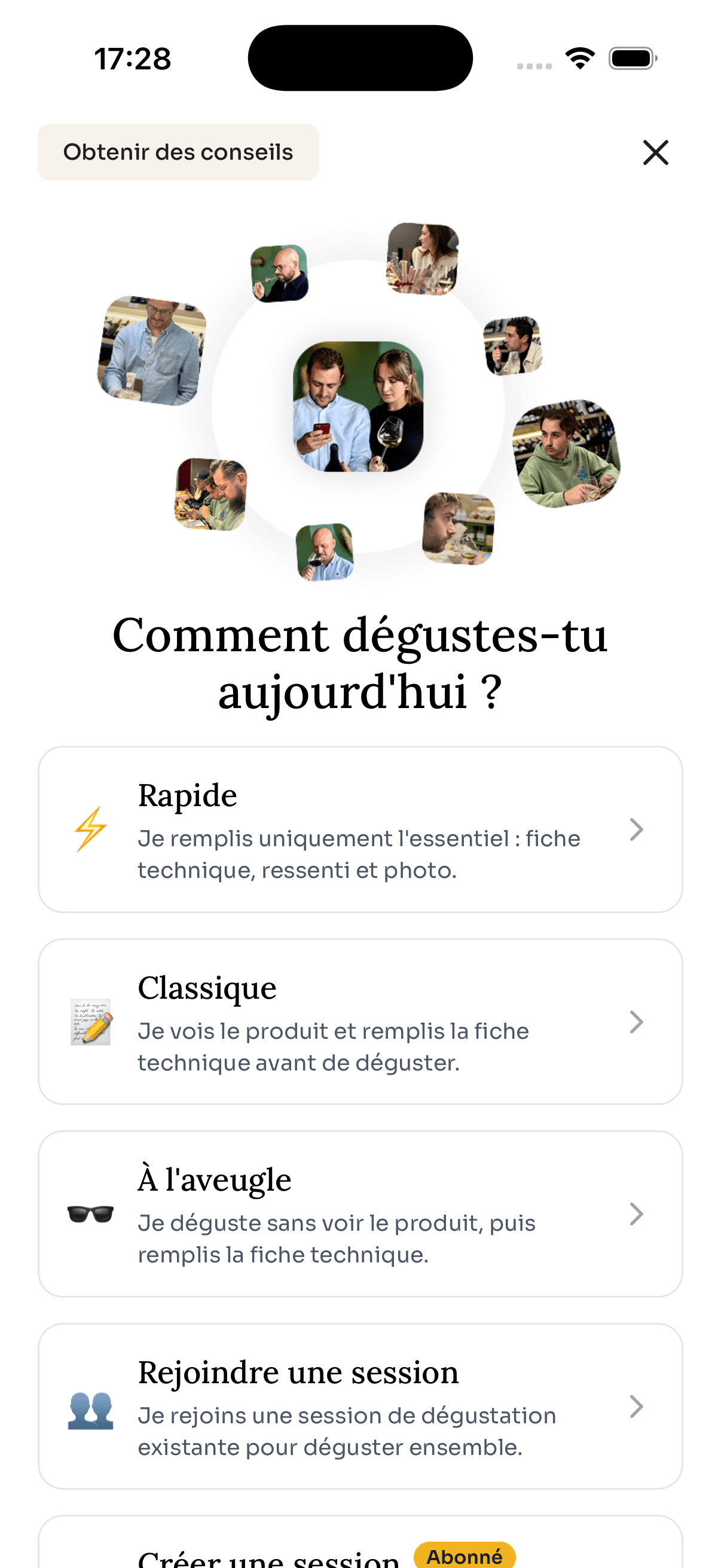 Classique · À l’aveugle · Rapide